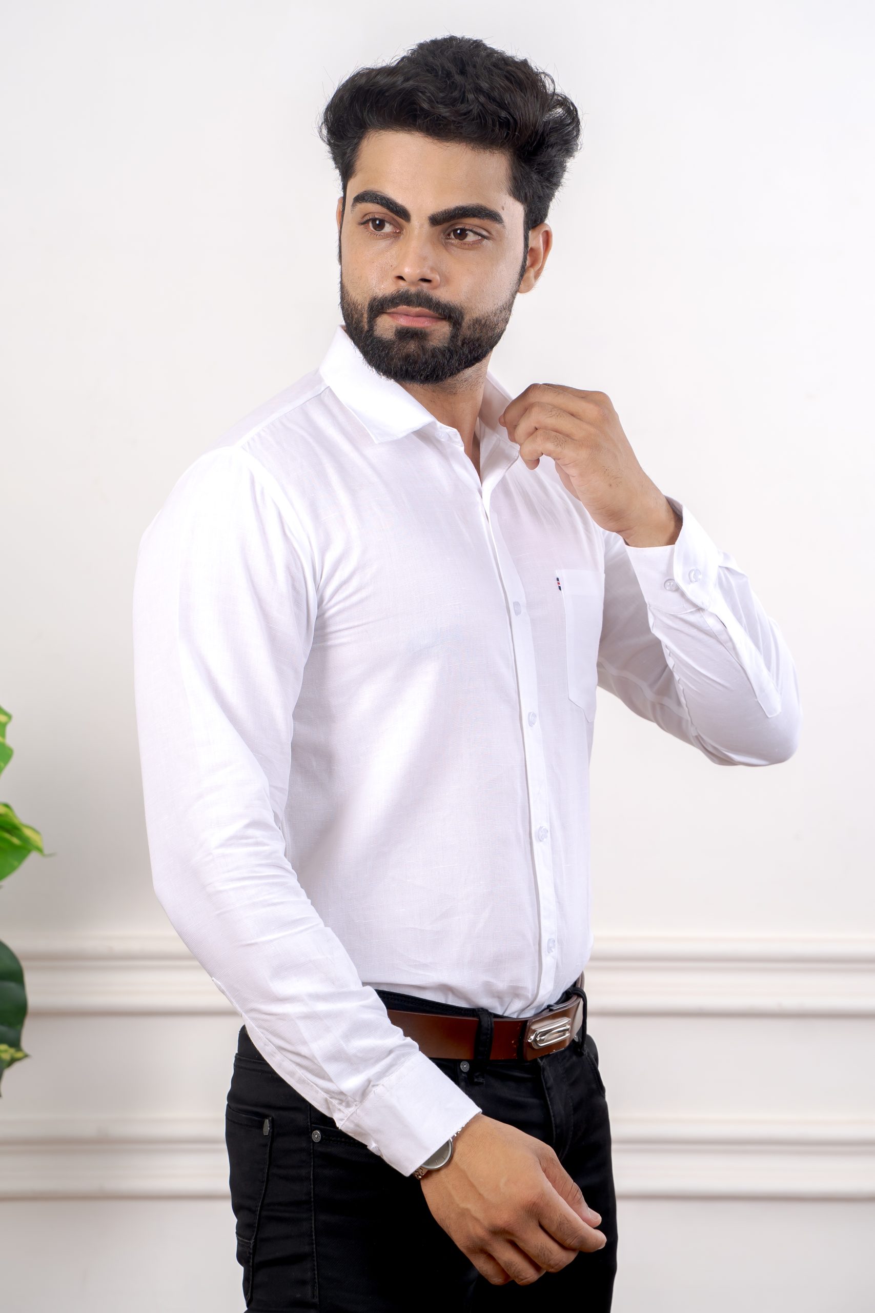 Shirt for Men, Solid Full Sleeves Shirt, Wrinkle Free Mens Shirts, Cotton Formal Shirts - Image 2