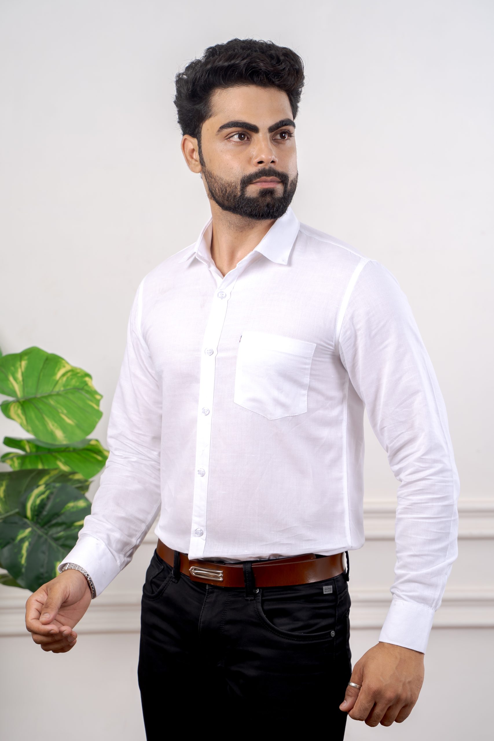 Shirt for Men, Solid Full Sleeves Shirt, Wrinkle Free Mens Shirts, Cotton Formal Shirts - Image 5