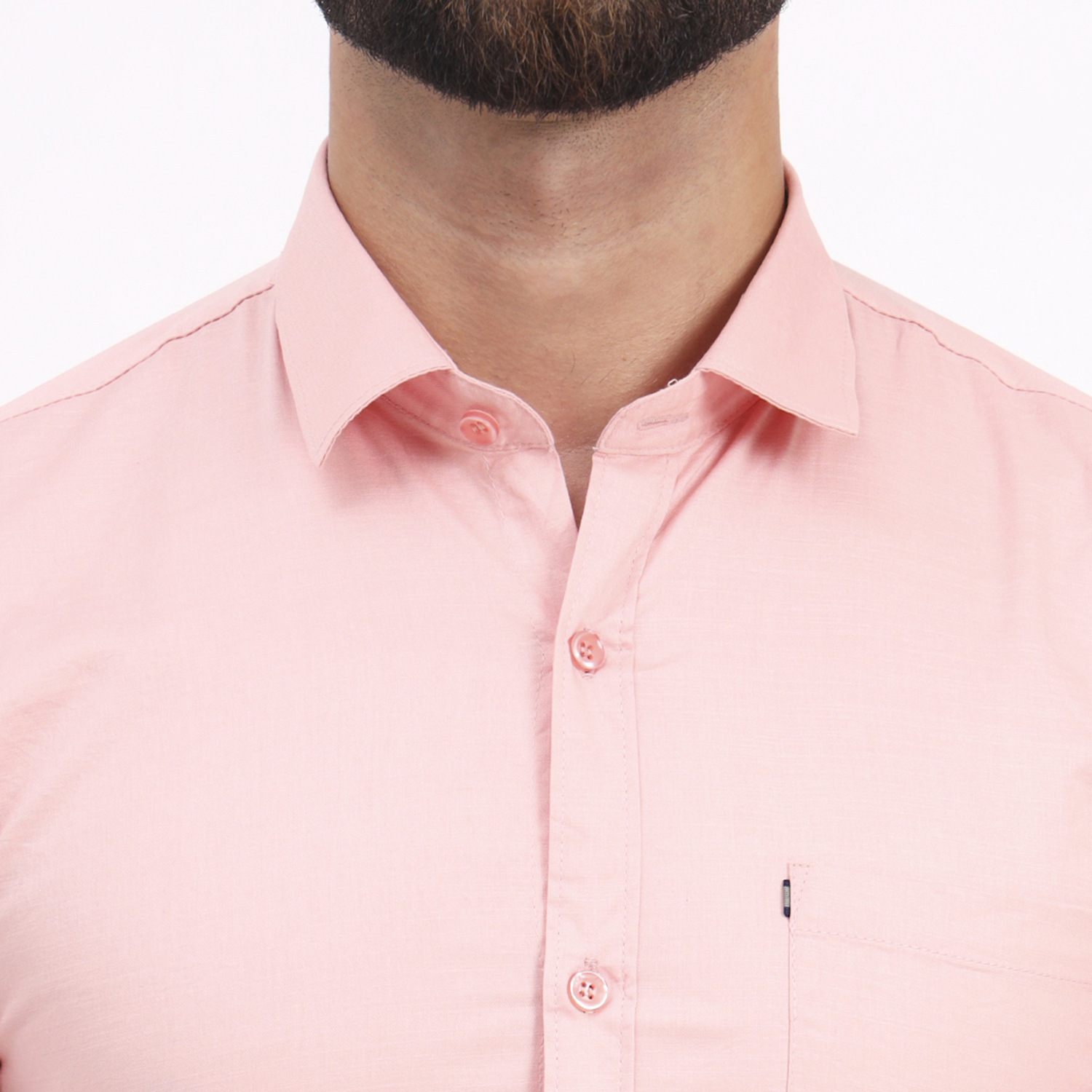 Men's Pink Satin Casual Solid Regular Fit Full Sleeves Shirt with Spread Collar - Image 3