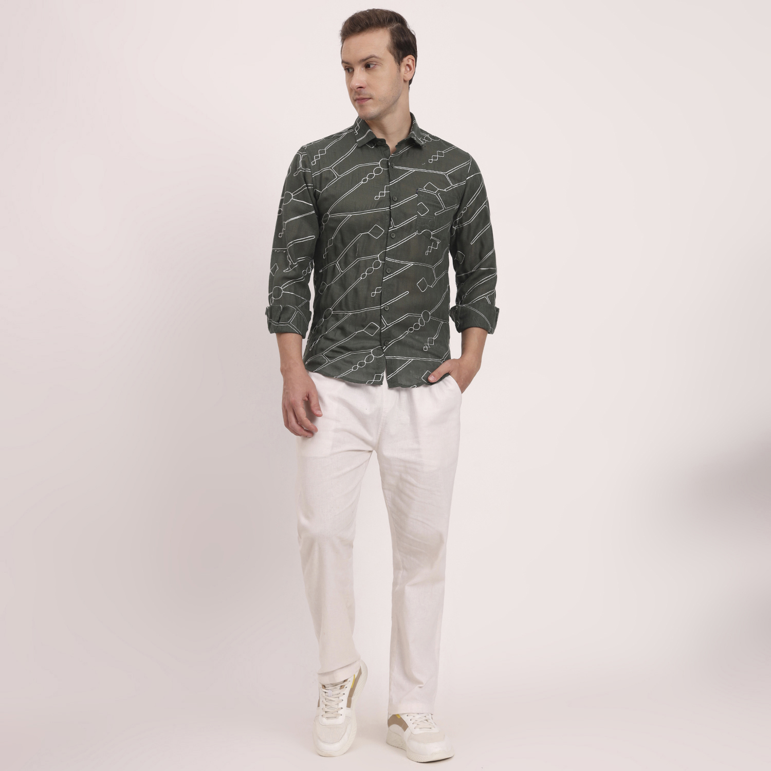 Embroidered Shirts green - Image 7