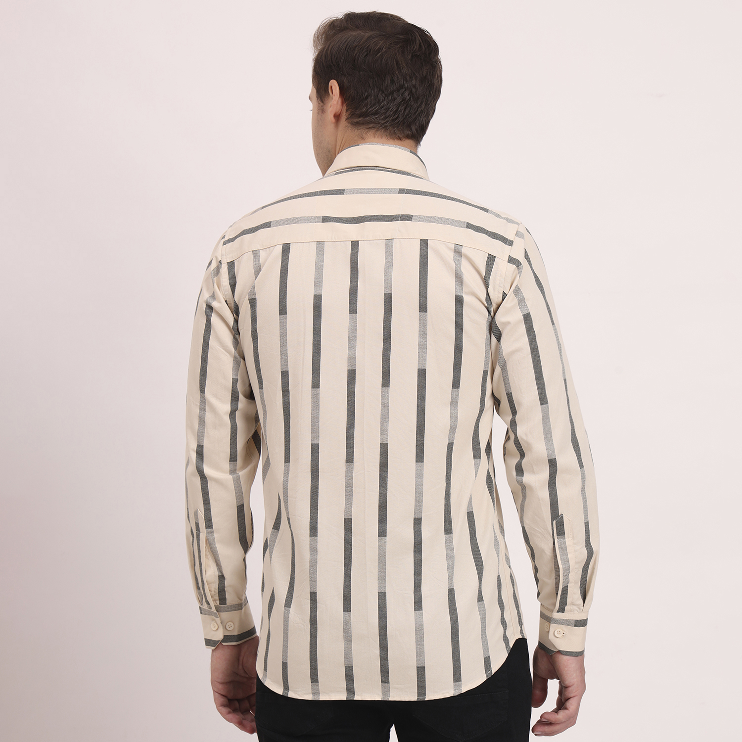 Cotton Casual Printed Striped Stylish Latest T-Shirt for Men - Image 7