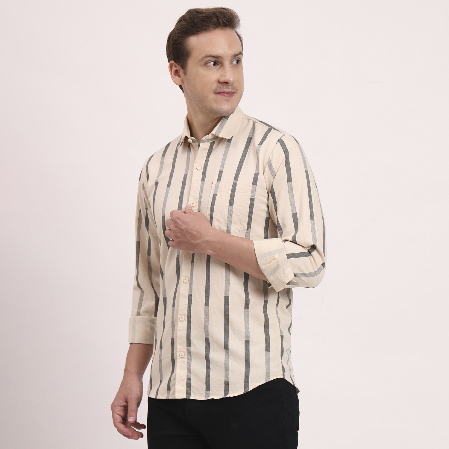 Cotton Casual Printed Striped Stylish Latest T-Shirt for Men - Image 6