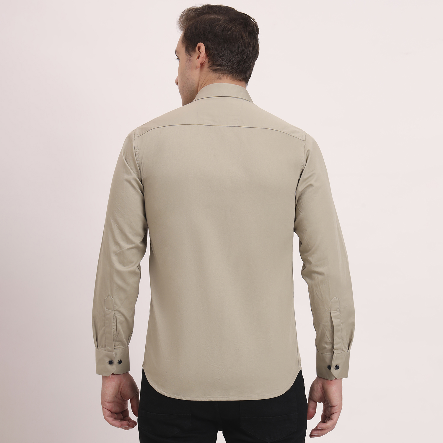 Men’s Cotton Casual Printed Striped Stylish T-Shirt – Grey - Image 8